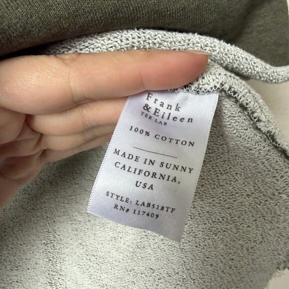 Frank & Eileen Funnel Neck Capelet Sweatshirt in Moss Size XS - Picture 5 of 6